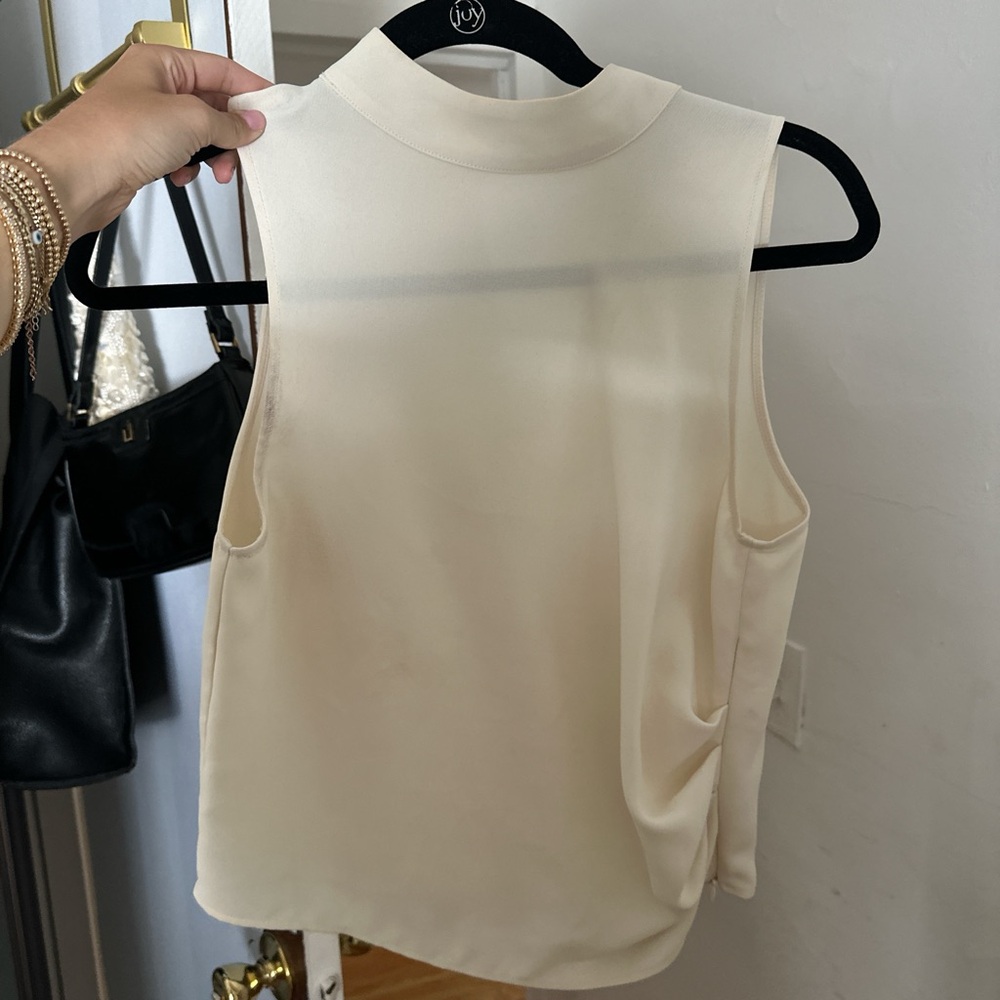 Zara Cream Sleeveless Tank Top